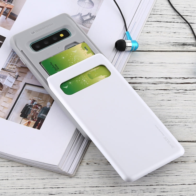 GOOSPERY Sky Slide Bumper TPU + PC Case for Galaxy S10, with Card Slot