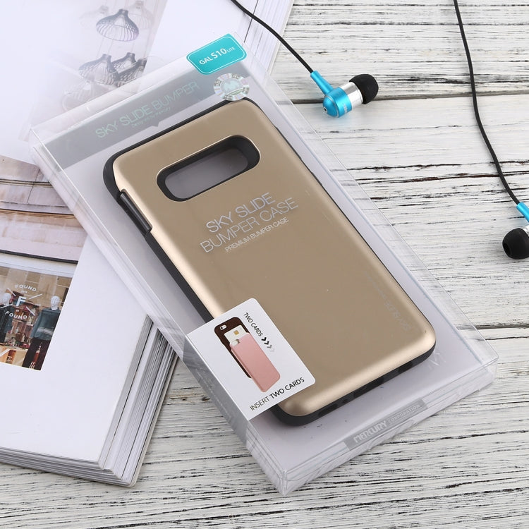 GOOSPERY Sky Slide Bumper TPU + PC Case for Galaxy S10e, with Card Slot
