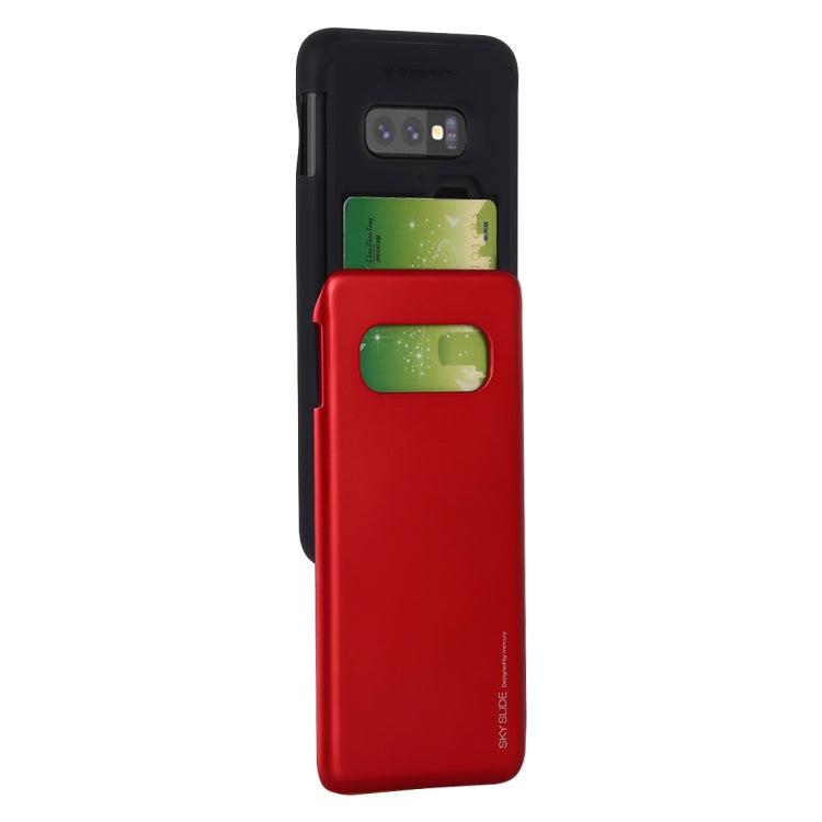 GOOSPERY Sky Slide Bumper TPU + PC Case for Galaxy S10e, with Card Slot