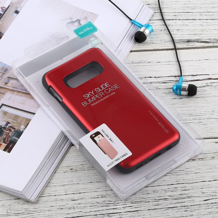 GOOSPERY Sky Slide Bumper TPU + PC Case for Galaxy S10e, with Card Slot