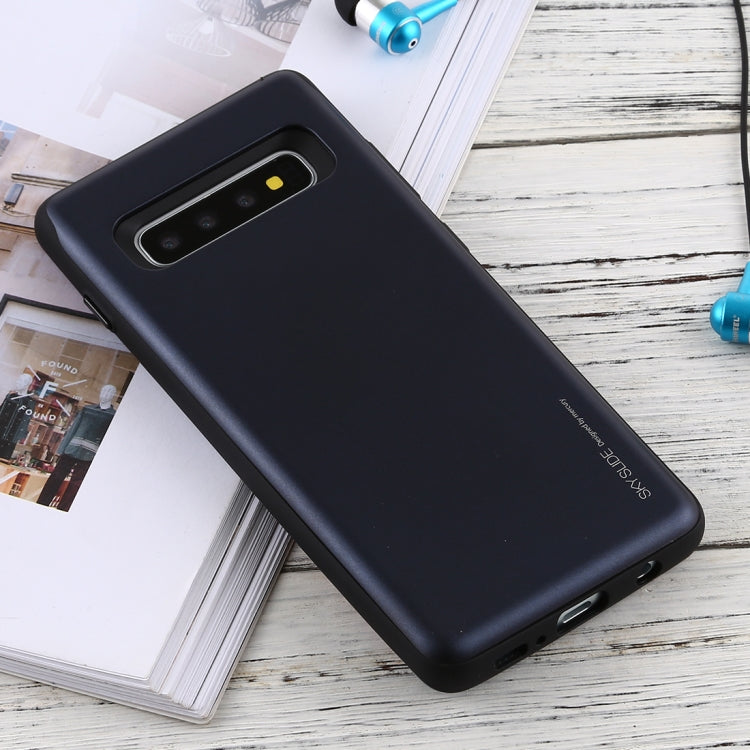 GOOSPERY Sky Slide Bumper TPU + PC Case for Galaxy S10+, with Card Slot