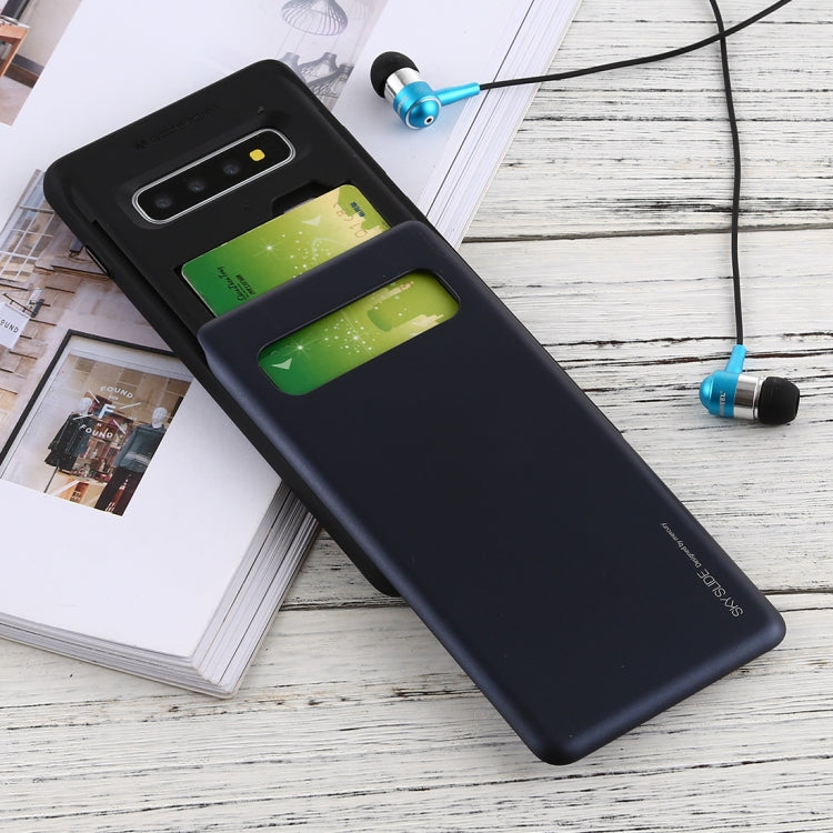GOOSPERY Sky Slide Bumper TPU + PC Case for Galaxy S10+, with Card Slot