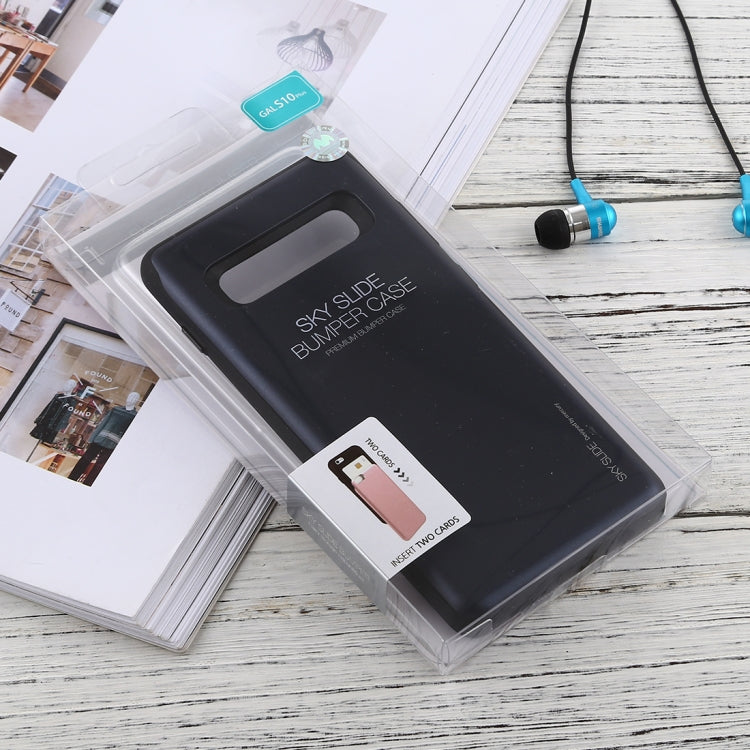 GOOSPERY Sky Slide Bumper TPU + PC Case for Galaxy S10+, with Card Slot