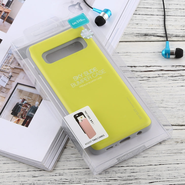 GOOSPERY Sky Slide Bumper TPU + PC Case for Galaxy S10+, with Card Slot
