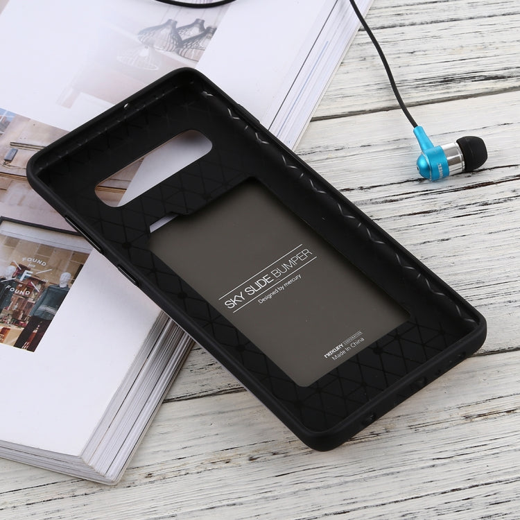 GOOSPERY Sky Slide Bumper TPU + PC Case for Galaxy S10+, with Card Slot