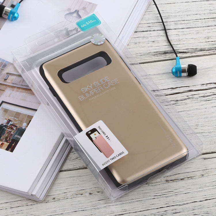 GOOSPERY Sky Slide Bumper TPU + PC Case for Galaxy S10+, with Card Slot