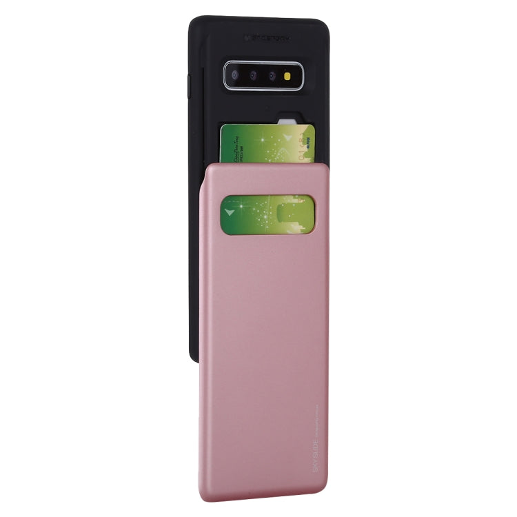 GOOSPERY Sky Slide Bumper TPU + PC Case for Galaxy S10+, with Card Slot