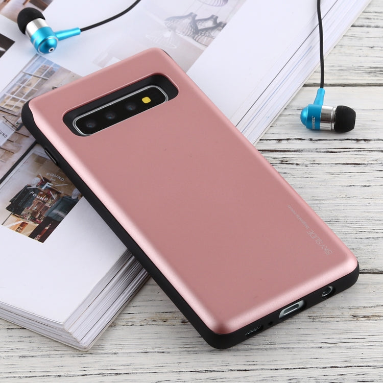 GOOSPERY Sky Slide Bumper TPU + PC Case for Galaxy S10+, with Card Slot