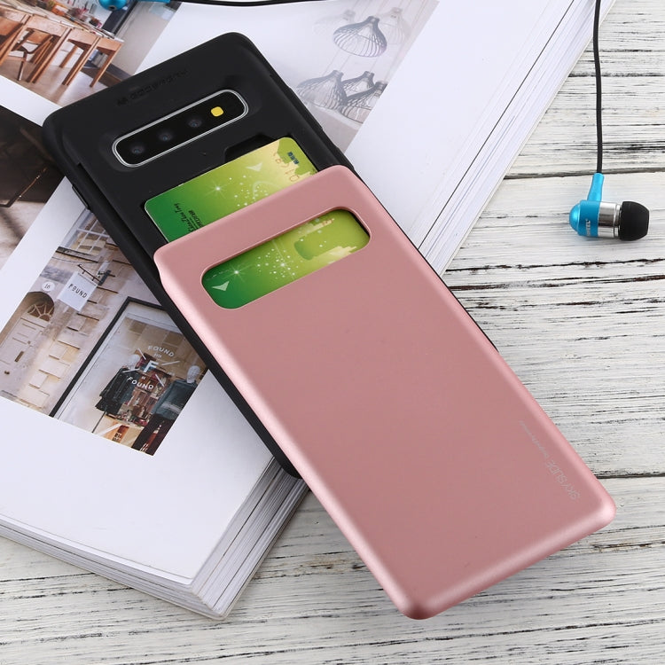 GOOSPERY Sky Slide Bumper TPU + PC Case for Galaxy S10+, with Card Slot