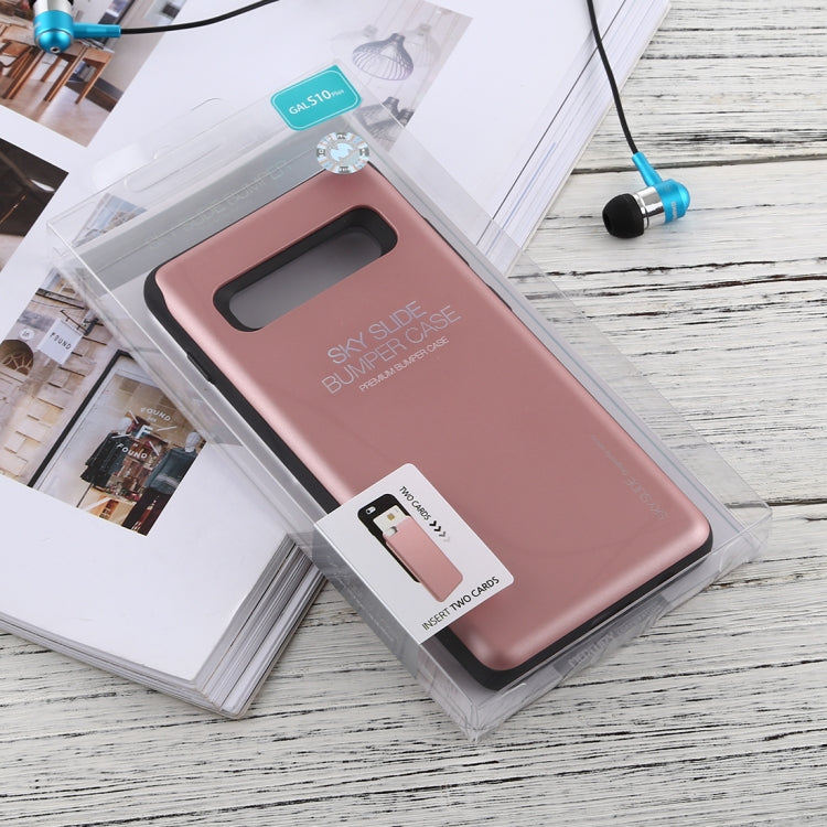 GOOSPERY Sky Slide Bumper TPU + PC Case for Galaxy S10+, with Card Slot