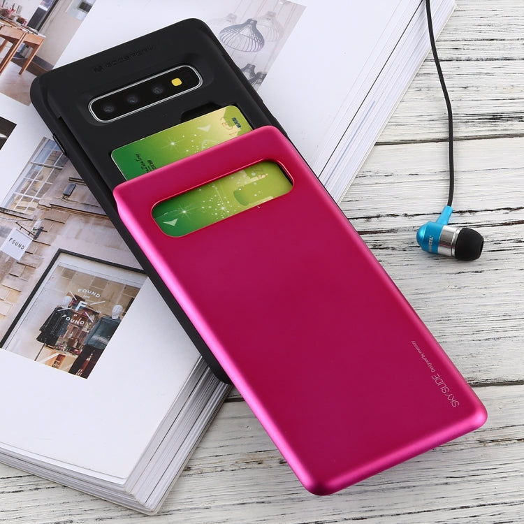 GOOSPERY Sky Slide Bumper TPU + PC Case for Galaxy S10+, with Card Slot