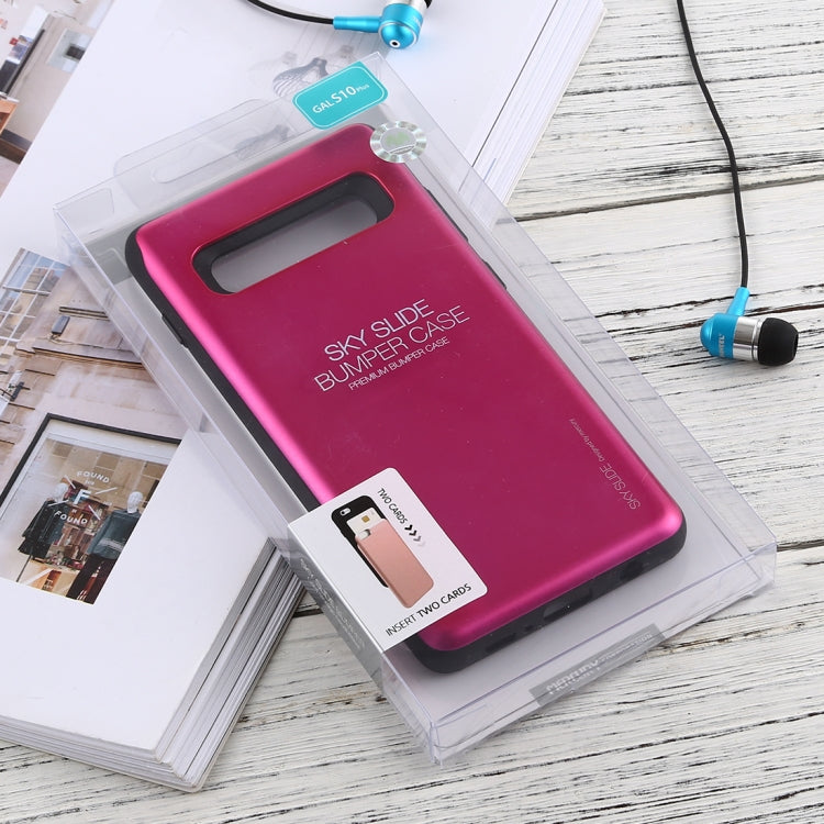 GOOSPERY Sky Slide Bumper TPU + PC Case for Galaxy S10+, with Card Slot