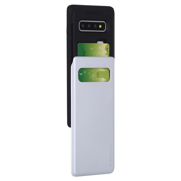 GOOSPERY Sky Slide Bumper TPU + PC Case for Galaxy S10+, with Card Slot