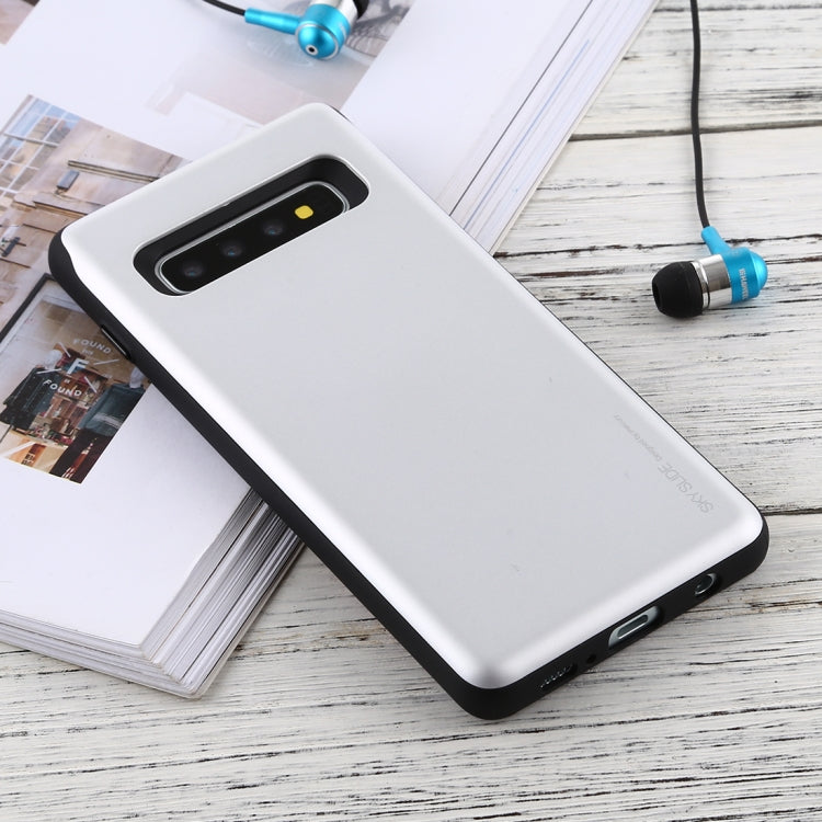 GOOSPERY Sky Slide Bumper TPU + PC Case for Galaxy S10+, with Card Slot