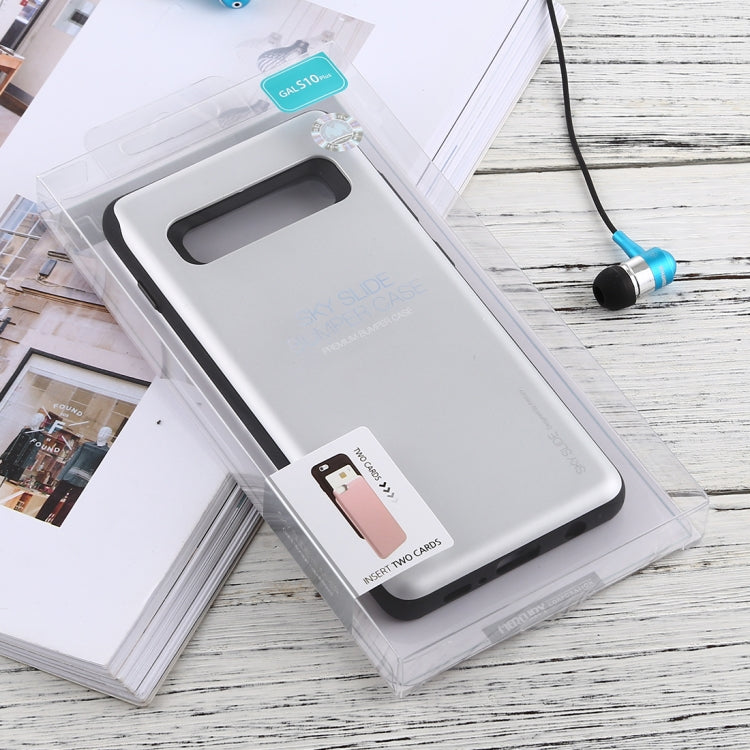 GOOSPERY Sky Slide Bumper TPU + PC Case for Galaxy S10+, with Card Slot