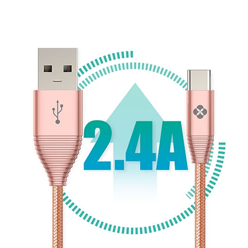 TOTUDESIGN 1m 2.4A Zinc Alloy Type-C to USB Data Sync Quick Charger Cable, For Galaxy S7 & S7 Edge / LG G4 / Huawei P8 / Xiaomi Mi4 and other Smartphones