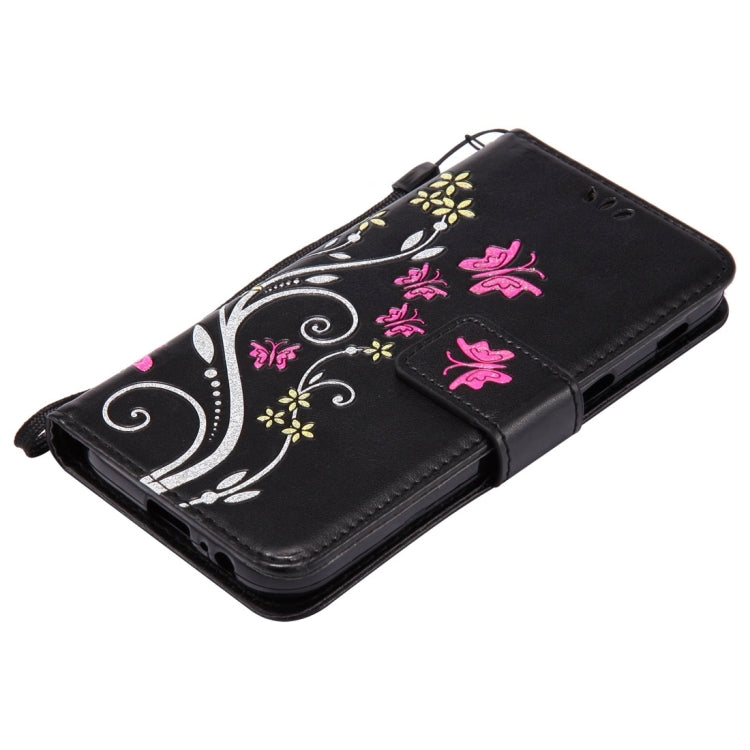 For Galaxy A3 (2017) Painted Butterfly Pattern Horizontal Flip Leather Case with Holder & Card Slots & Wallet & Lanyard