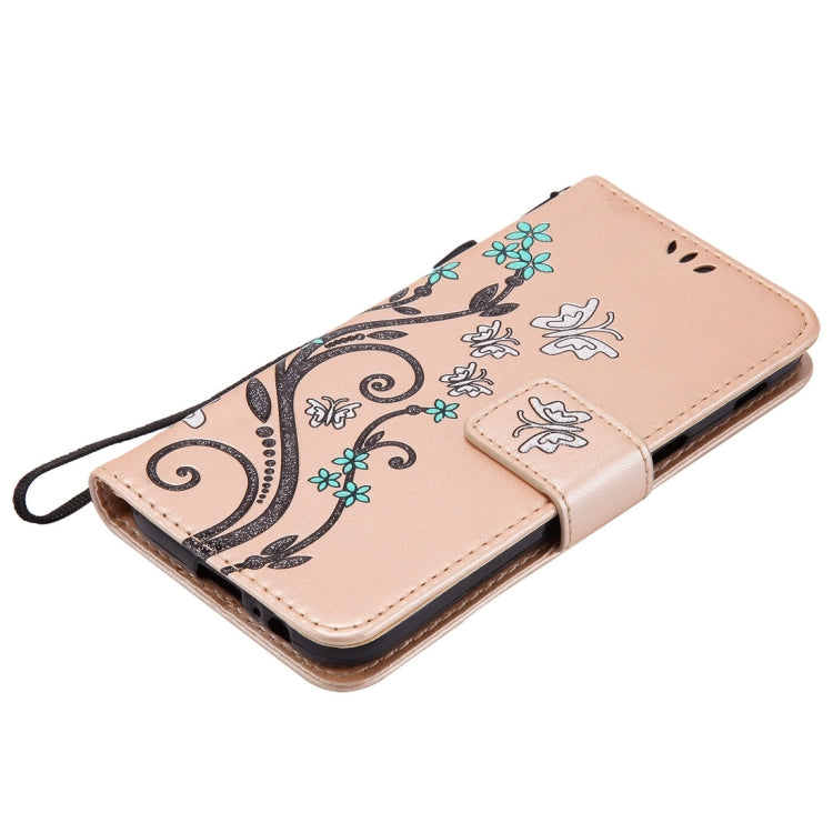 For Galaxy A5 (2017) Painted Butterfly Pattern Horizontal Flip Leather Case with Holder & Card Slots & Wallet & Lanyard