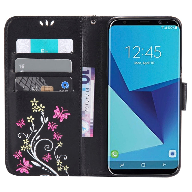 For Galaxy S8 Painted Butterfly Pattern Horizontal Flip Leather Case with Holder & Card Slots & Wallet & Lanyard