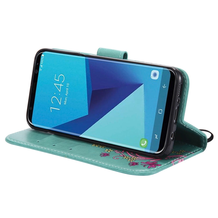 For Galaxy S8 Painted Butterfly Pattern Horizontal Flip Leather Case with Holder & Card Slots & Wallet & Lanyard