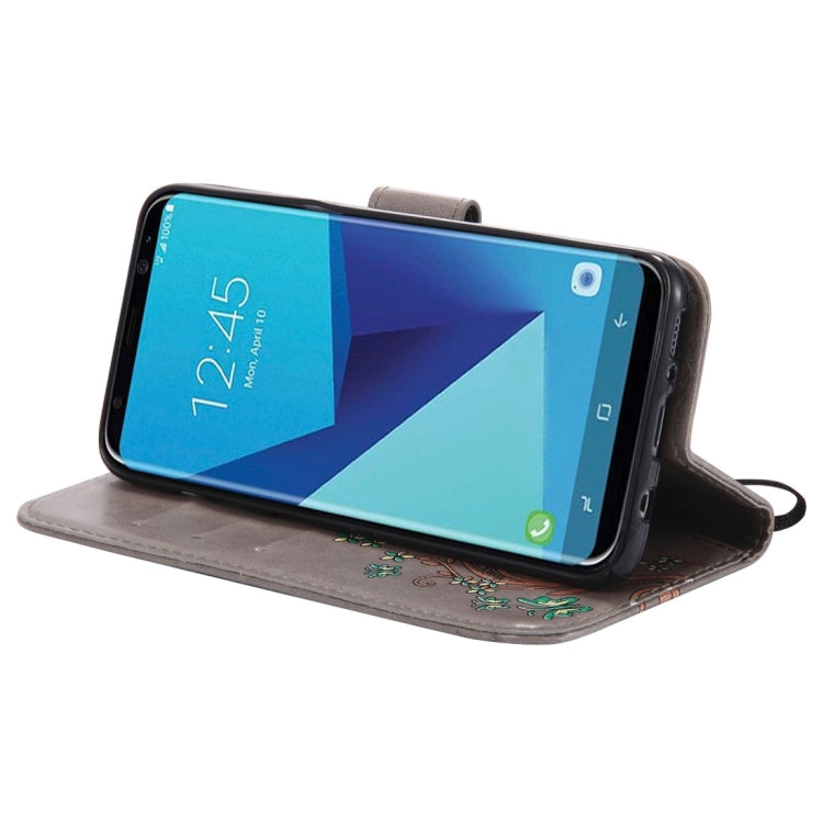 For Galaxy S8 Painted Butterfly Pattern Horizontal Flip Leather Case with Holder & Card Slots & Wallet & Lanyard