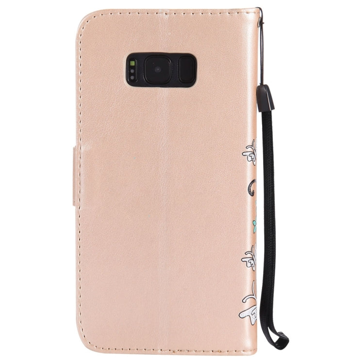 For Galaxy S8 Painted Butterfly Pattern Horizontal Flip Leather Case with Holder & Card Slots & Wallet & Lanyard