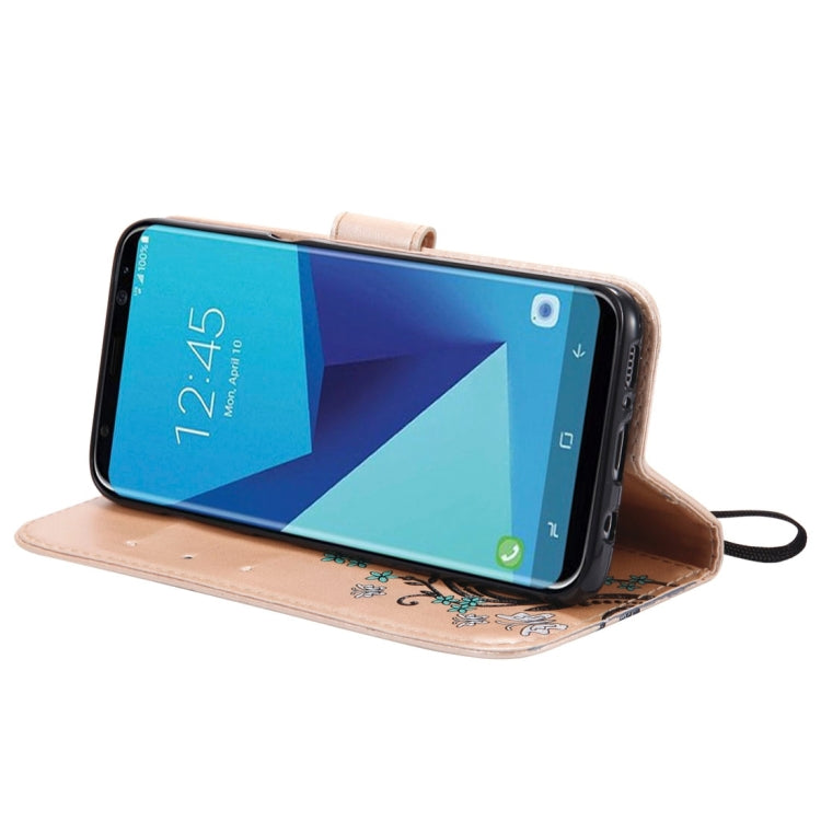 For Galaxy S8 Painted Butterfly Pattern Horizontal Flip Leather Case with Holder & Card Slots & Wallet & Lanyard
