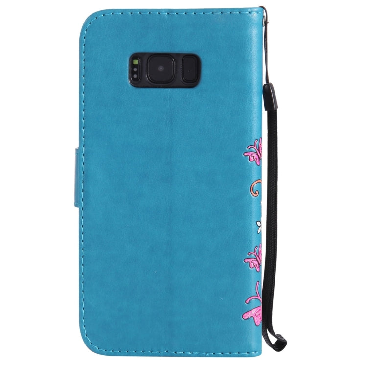 For Galaxy S8 Painted Butterfly Pattern Horizontal Flip Leather Case with Holder & Card Slots & Wallet & Lanyard