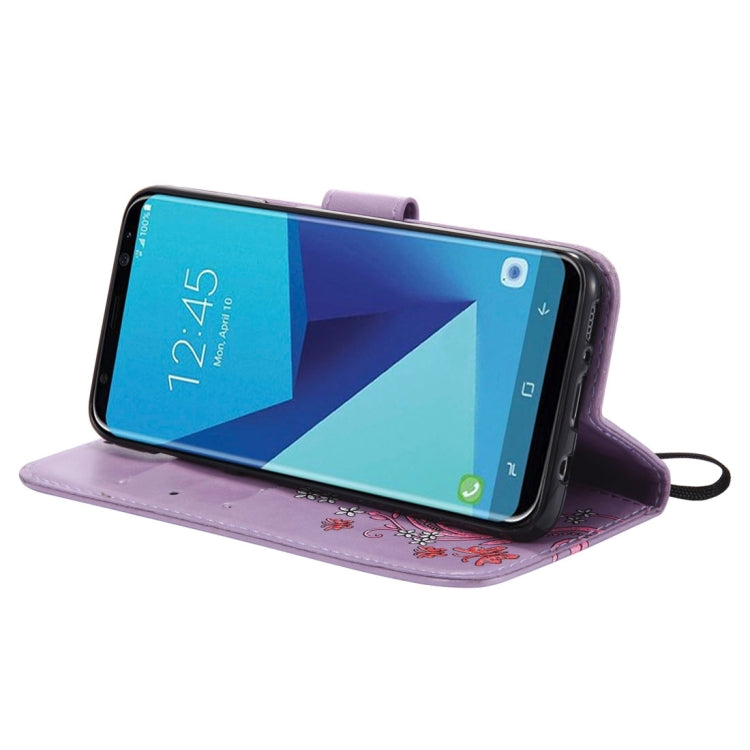 For Galaxy S8 Painted Butterfly Pattern Horizontal Flip Leather Case with Holder & Card Slots & Wallet & Lanyard