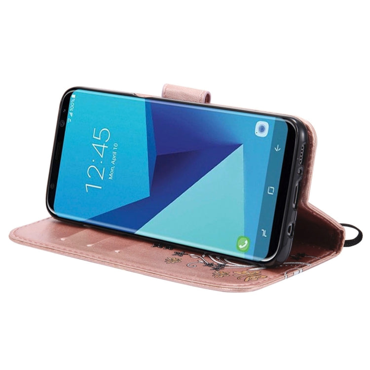 For Galaxy S8 Painted Butterfly Pattern Horizontal Flip Leather Case with Holder & Card Slots & Wallet & Lanyard
