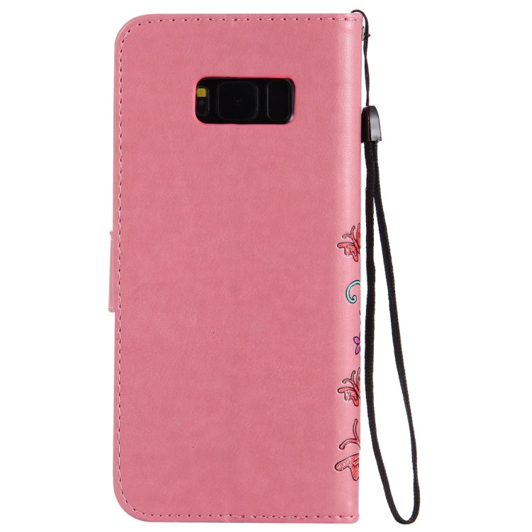 For Galaxy S8 + / G9550 Painted Butterfly Pattern Horizontal Flip Leather Case with Holder & Card Slots & Wallet & Lanyard