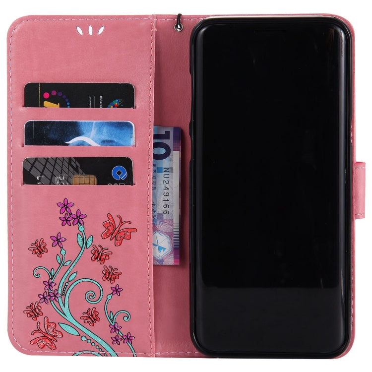 For Galaxy S8 + / G9550 Painted Butterfly Pattern Horizontal Flip Leather Case with Holder & Card Slots & Wallet & Lanyard