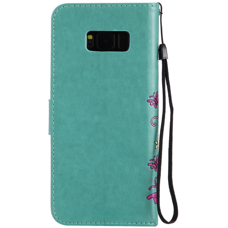 For Galaxy S8 + / G9550 Painted Butterfly Pattern Horizontal Flip Leather Case with Holder & Card Slots & Wallet & Lanyard