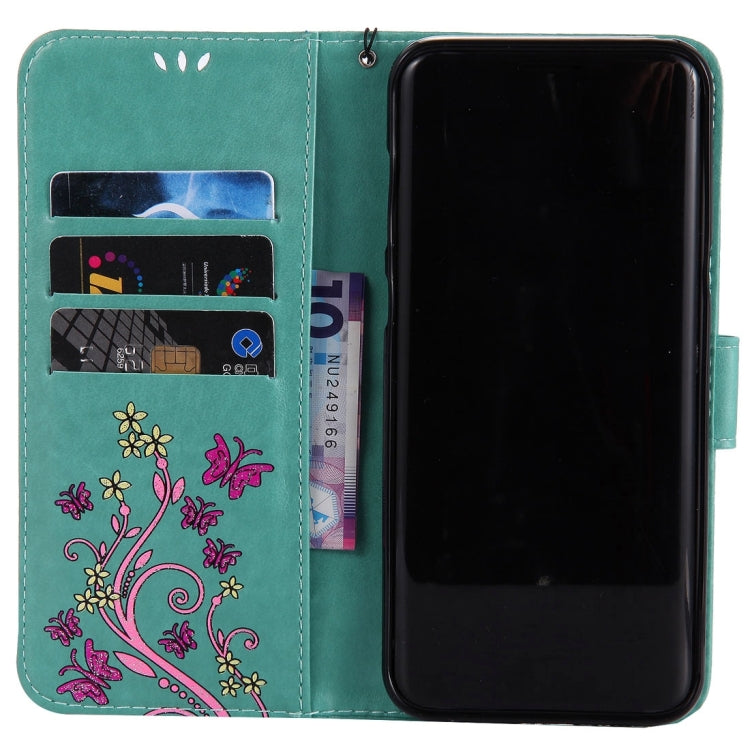 For Galaxy S8 + / G9550 Painted Butterfly Pattern Horizontal Flip Leather Case with Holder & Card Slots & Wallet & Lanyard
