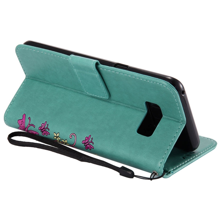 For Galaxy S8 + / G9550 Painted Butterfly Pattern Horizontal Flip Leather Case with Holder & Card Slots & Wallet & Lanyard