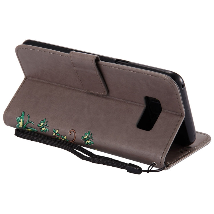 For Galaxy S8 + / G9550 Painted Butterfly Pattern Horizontal Flip Leather Case with Holder & Card Slots & Wallet & Lanyard