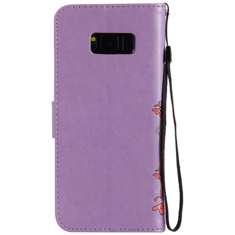 For Galaxy S8 + / G9550 Painted Butterfly Pattern Horizontal Flip Leather Case with Holder & Card Slots & Wallet & Lanyard