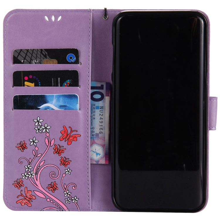 For Galaxy S8 + / G9550 Painted Butterfly Pattern Horizontal Flip Leather Case with Holder & Card Slots & Wallet & Lanyard