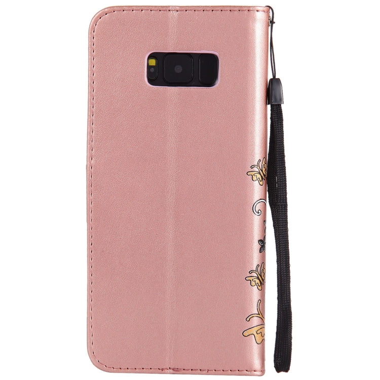 For Galaxy S8 + / G9550 Painted Butterfly Pattern Horizontal Flip Leather Case with Holder & Card Slots & Wallet & Lanyard