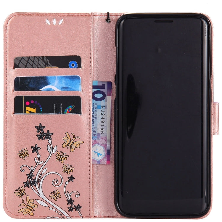 For Galaxy S8 + / G9550 Painted Butterfly Pattern Horizontal Flip Leather Case with Holder & Card Slots & Wallet & Lanyard