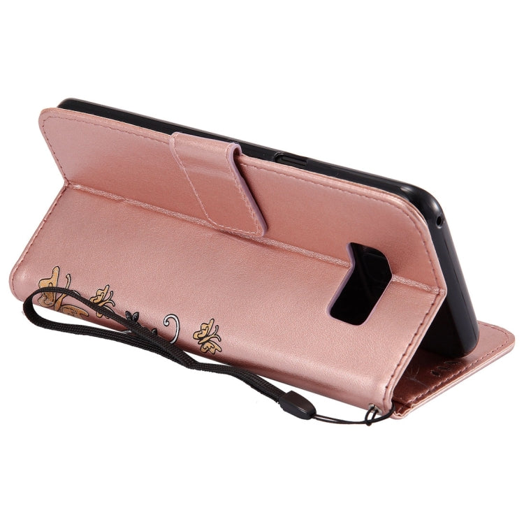 For Galaxy S8 + / G9550 Painted Butterfly Pattern Horizontal Flip Leather Case with Holder & Card Slots & Wallet & Lanyard