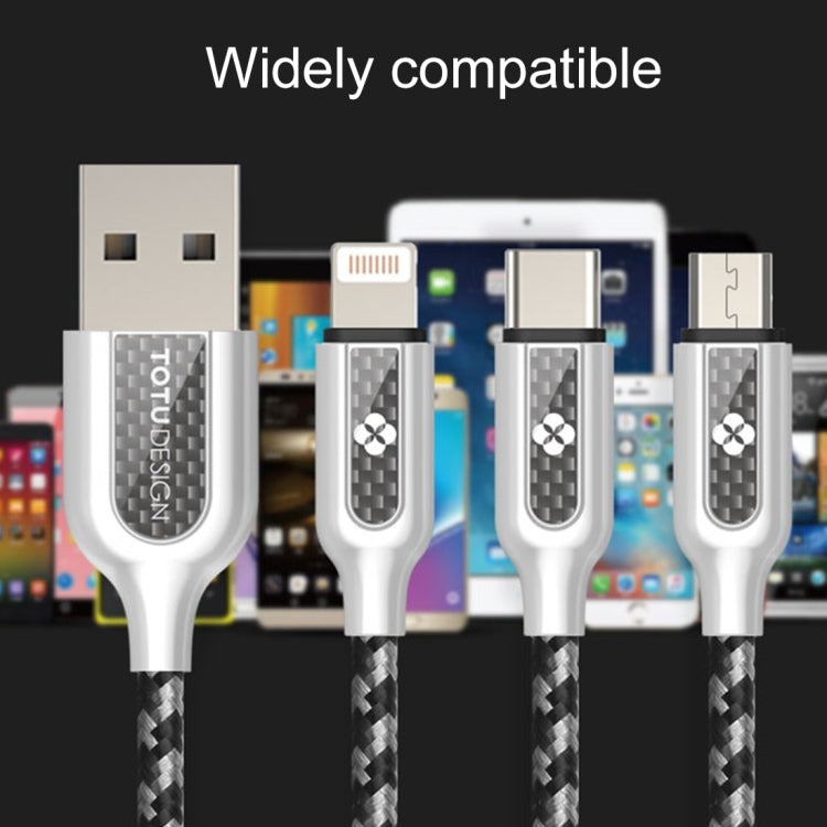 TOTUDESIGN 1m 2.4A Zinc Alloy Carbon Fiber Type-C to USB Data Sync Quick Charger Cable, For Galaxy S7 & S7 Edge / LG G4 / Huawei P8 / Xiaomi Mi4 and other Smartphones