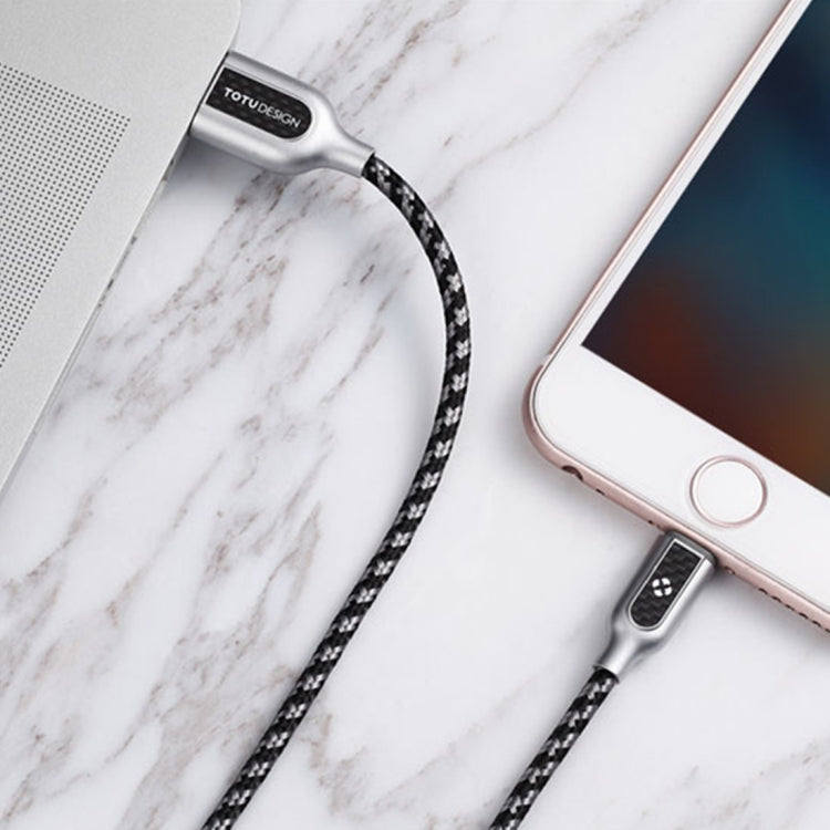 TOTUDESIGN 1m 2.4A Zinc Alloy Carbon Fiber Micro USB to USB Data Sync Quick Charger Cable, For Galaxy S7 & S7 Edge / LG G4 / Huawei P8 / Xiaomi Mi4 and other Smartphones