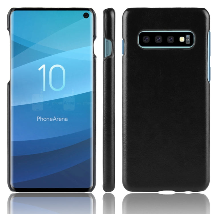 Shockproof Litchi Texture PC + PU Case for Galaxy S10