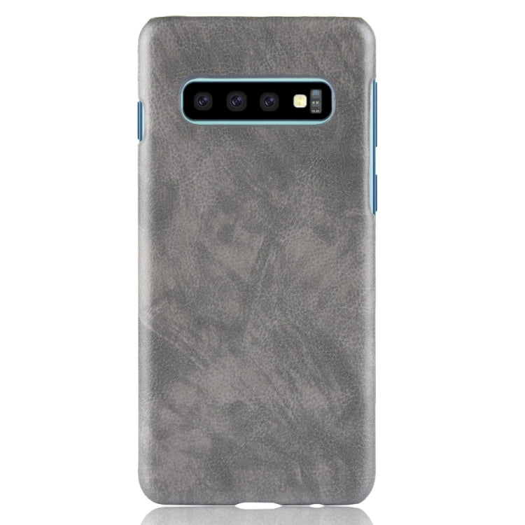 Shockproof Litchi Texture PC + PU Case for Galaxy S10