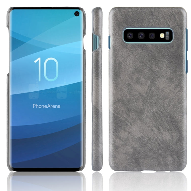Shockproof Litchi Texture PC + PU Case for Galaxy S10