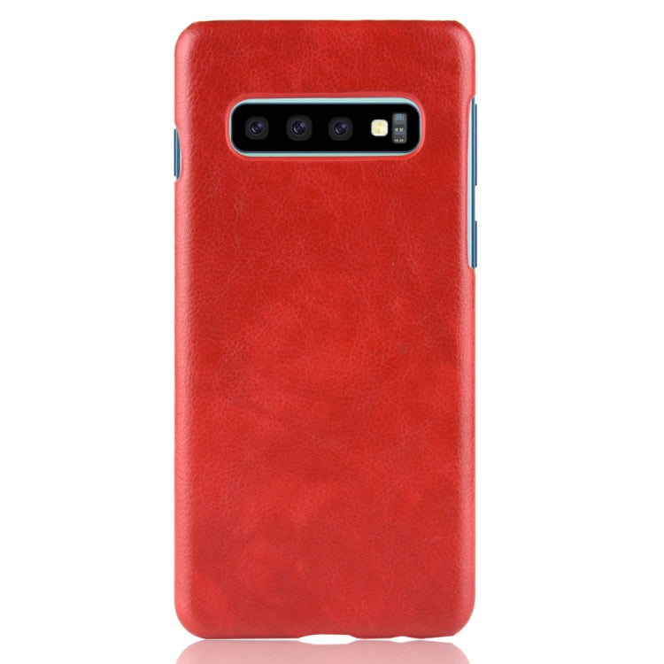 Shockproof Litchi Texture PC + PU Case for Galaxy S10
