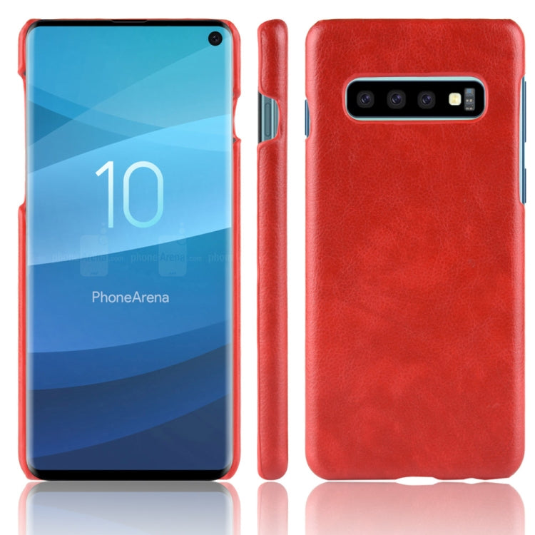 Shockproof Litchi Texture PC + PU Case for Galaxy S10