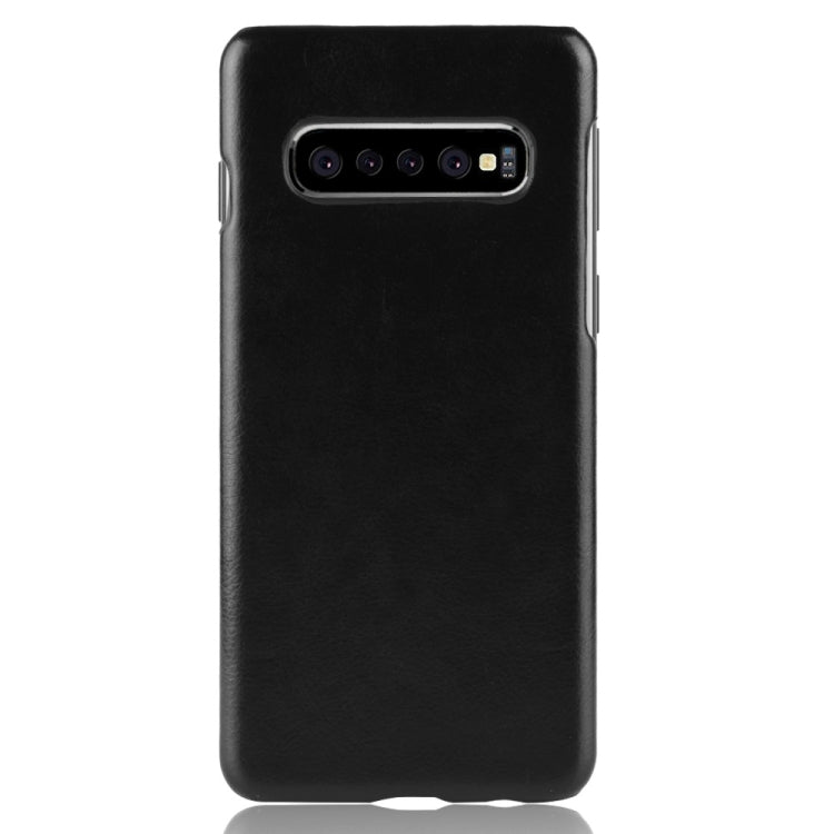 Shockproof Litchi Texture PC + PU Case for Galaxy S10+
