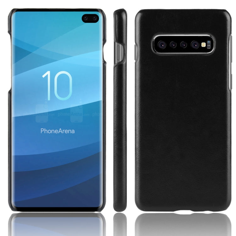 Shockproof Litchi Texture PC + PU Case for Galaxy S10+